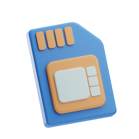 Sim Card  3D Icon