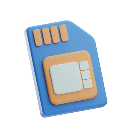 Sim Card  3D Icon