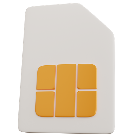 Sim Card  3D Icon