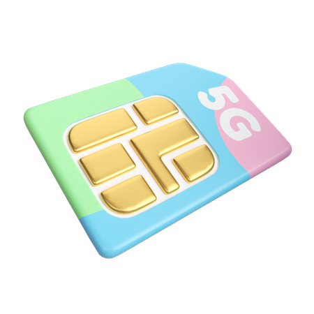 Sim Card  3D Icon