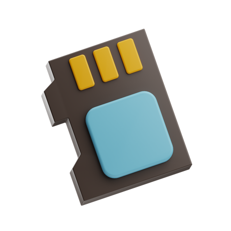 Sim Card  3D Icon