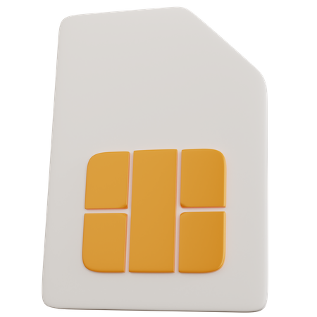 Sim Card 3D Icon