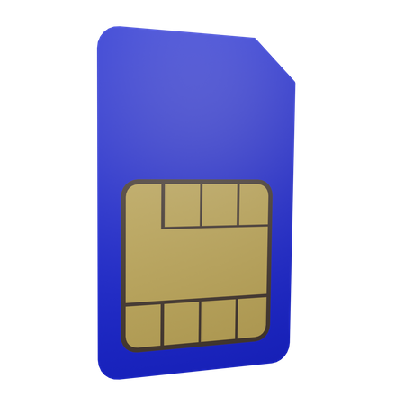 Sim Card  3D Icon