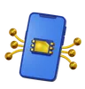 SIM Card Icon for Digital Identity and Mobile Finance