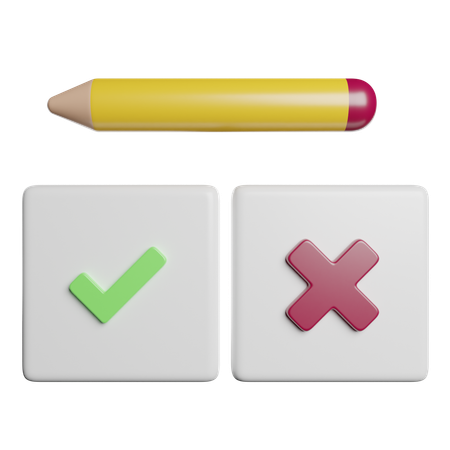 Sim ou não  3D Icon