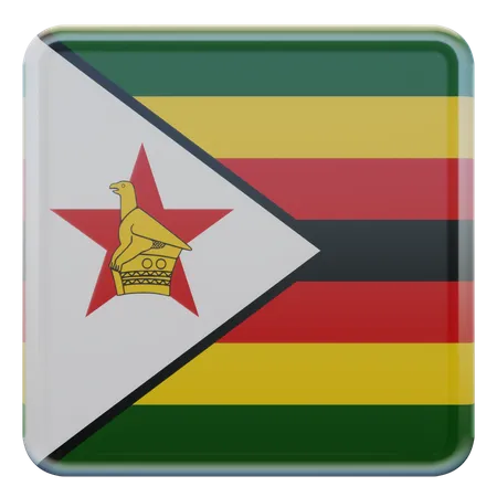 Simbabwe-Flagge  3D Flag