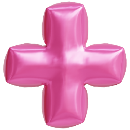 Símbolo +  3D Icon