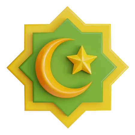 Ilustracao 3 D Do Simbolo Islamico Adequada Para Seus Projetos Relacionados Ao Tema Islamico Muculmano E Do Ramada 3D Icon