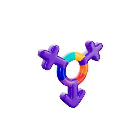 Símbolo bissexual  3D Icon