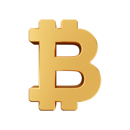 Símbolo de bitcoin  3D Icon