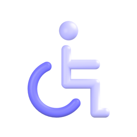 Símbolo de deficiência  3D Icon