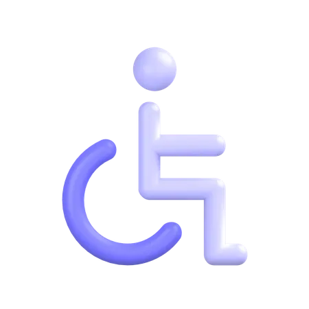 Símbolo de deficiência  3D Icon