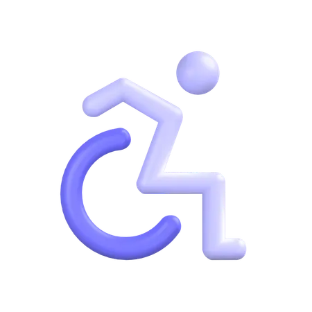Símbolo de discapacidad  3D Icon