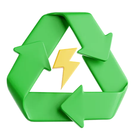 Símbolo de energía renovable  3D Icon