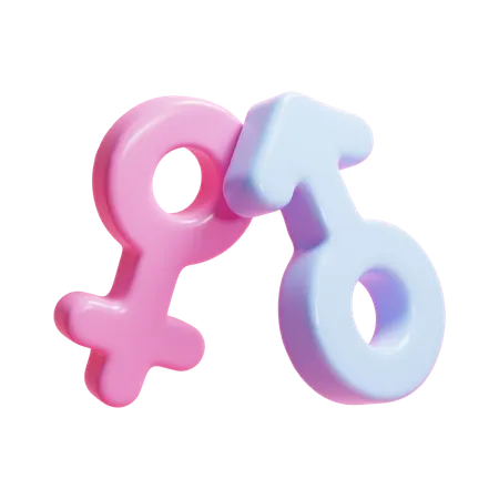 Símbolo de género  3D Icon