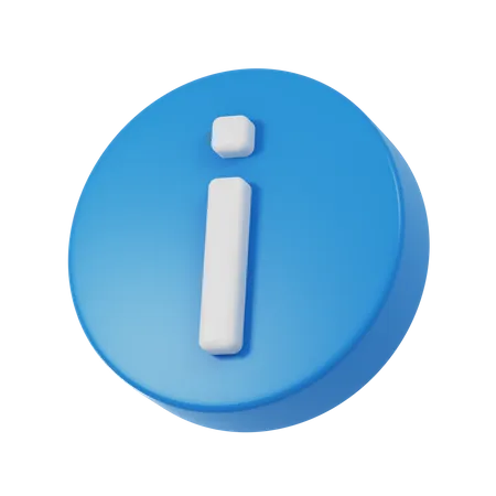 Símbolo de informação  3D Icon