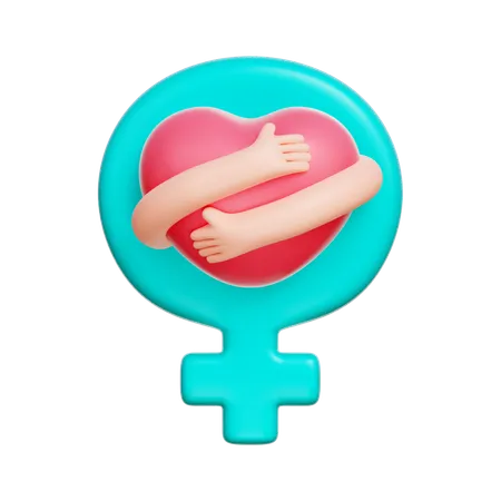 Símbolo de las mujeres  3D Icon