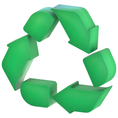 Símbolo de reciclagem  3D Icon