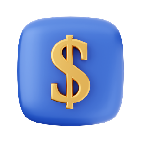 Símbolo do dólar  3D Icon