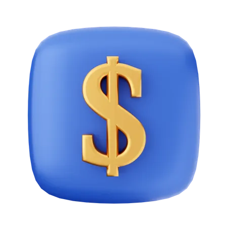 Símbolo do dólar  3D Icon