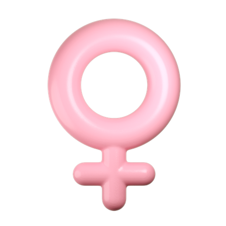 Símbolo femenino  3D Icon
