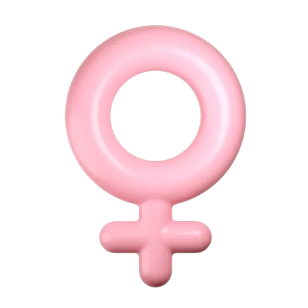 Símbolo femenino  3D Icon