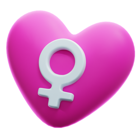 Símbolo femenino  3D Icon