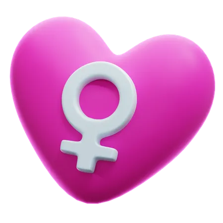 Símbolo femenino  3D Icon