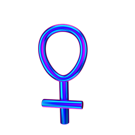 Símbolo femenino  3D Icon