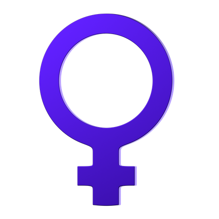 Símbolo femenino  3D Icon