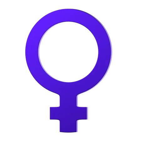 Símbolo femenino  3D Icon