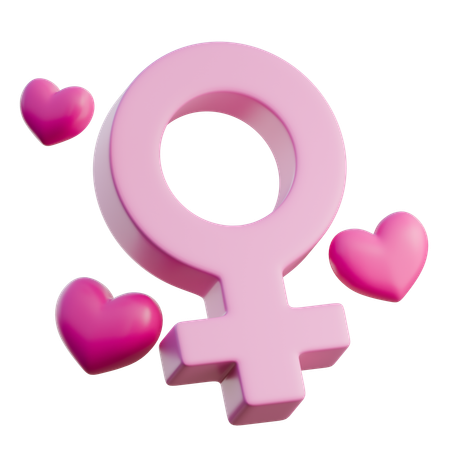 Símbolo femenino  3D Icon