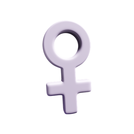 Símbolo femenino  3D Icon