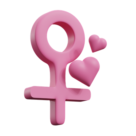 Símbolo feminino  3D Icon