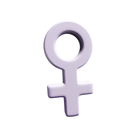 Símbolo feminino  3D Icon