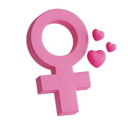 Símbolo feminino  3D Icon