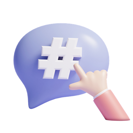 Símbolo de hashtag  3D Icon