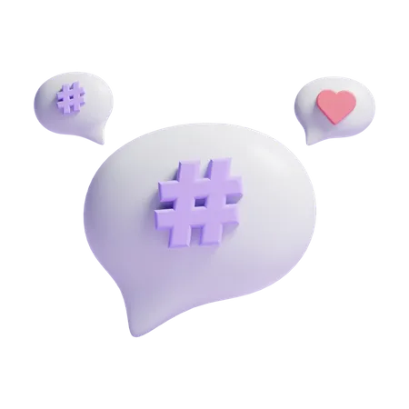 Símbolo de hashtag  3D Icon