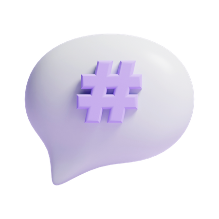 Símbolo de hashtag  3D Icon