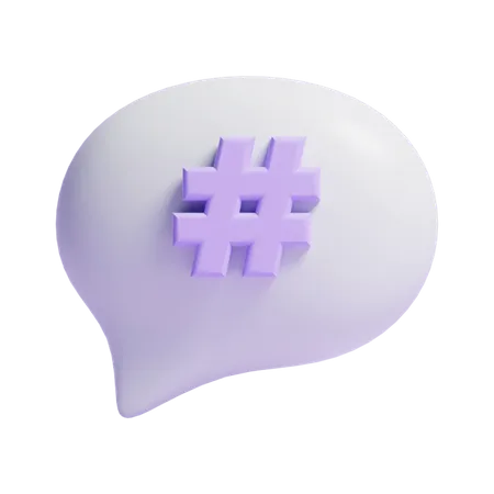 Símbolo de hashtag  3D Icon