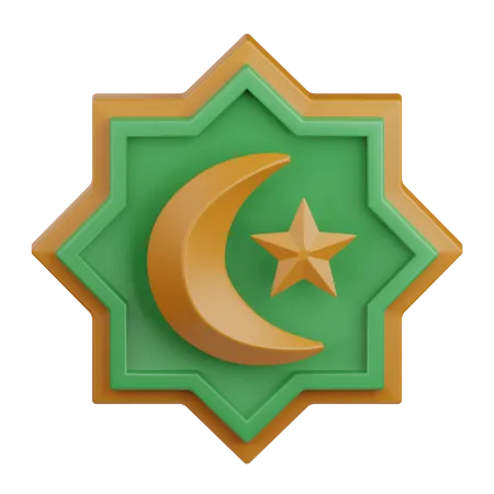 Renderizacao 3 D Simbolo Do Isla Isolado Util Para Muculmanos Religiao Ramadan Kareem Eid Al Fitr Design 3D Icon