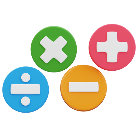 Símbolos matemáticos  3D Icon