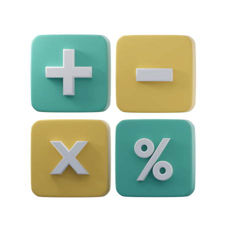 Símbolos matemáticos  3D Icon