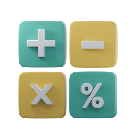 Simbolos matematicos  3D Icon