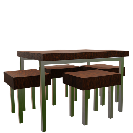 Simple Dining Table  3D Icon