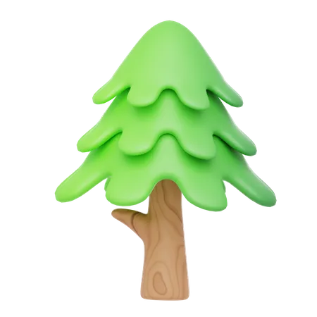 Simple Pine Tree  3D Icon