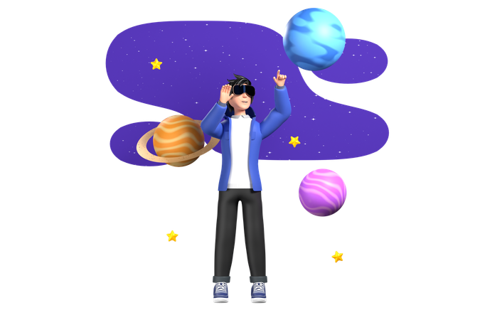 Simulação de Realidade Virtual (RV)  3D Icon