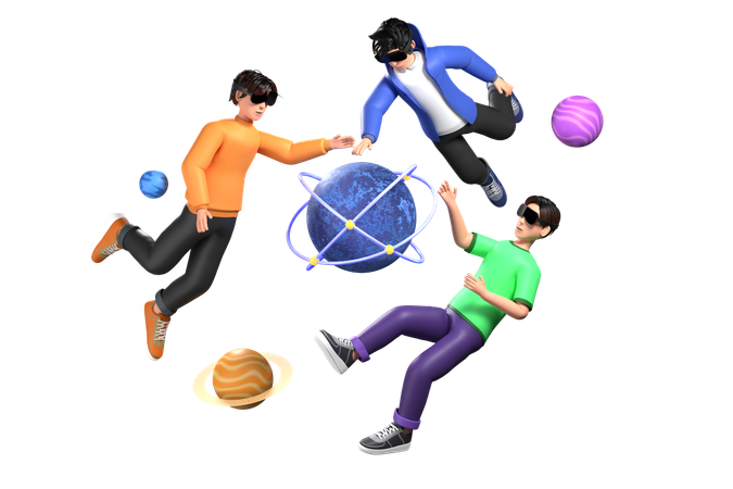 Simulação Espacial  3D Icon