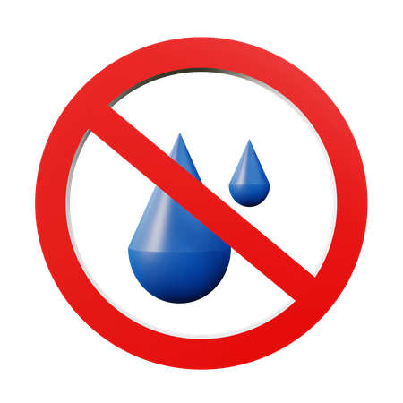 No hay agua  3D Icon