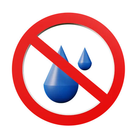 No hay agua  3D Icon